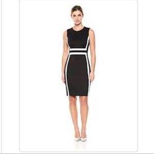 Like New Calvin Klein Black & White Scuba Dress Women’s Size 4